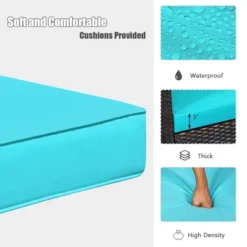 Tangkula 3-Piece Patio Rattan Bistro Set Acacia Wood Frame Sofa And Side Table 19 Tangkula 3-Piece Patio Rattan Bistro Set Acacia Wood Frame Sofa And Side Table -Crosley shop GUEST af77fb20 5278 4c8f a29a 7bed758c0f27