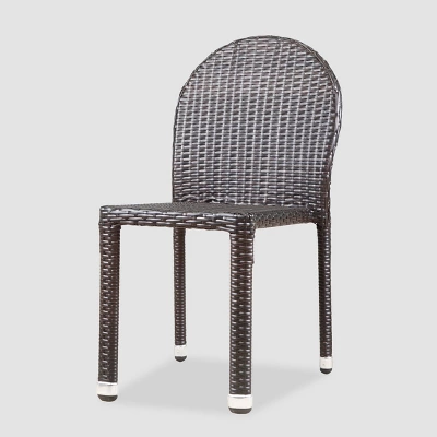 Aurora 4pk Wicker Stacking Chairs - Brown - Christopher Knight Home 3 Aurora 4pk Wicker Stacking Chairs - Brown - Christopher Knight Home - Image 3