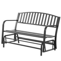 Outsunny Patio Glider Bench Outdoor Swing Rocking Chair Loveseat With Power Coated Sturdy Steel Frame, Black 9 Outsunny Patio Glider Bench Outdoor Swing Rocking Chair Loveseat With Power Coated Sturdy Steel Frame, Black -Crosley shop GUEST b131eb21 95de 4d2a 9554 ba27727bc9aa