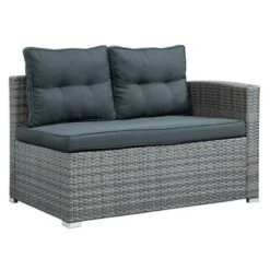 4pc Wicker Patio Set With Large Storage Box & Cushions - Gray - GODEER -Crosley shop GUEST b1b76cdd aa1d 4e0a 83ff 98935ed48003