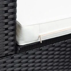 9pc Wicker Patio Set With Cushions - Black/Beige - GODEER -Crosley shop GUEST b1cebd74 4d94 42cd ad4f 9ba949588e45