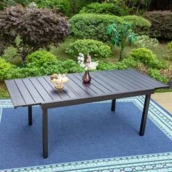 7pc Patio Dining Set With Expandable Steel Table & Metal Padded Arm Chairs - Captiva Designs -Crosley shop GUEST b2b8a5ed d3ff 42b8 98b2 dba08eb1091e