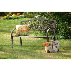 Evergreen Blooming Garden Metal Bench 9 Evergreen Blooming Garden Metal Bench -Crosley shop GUEST b30caf02 b151 422f a54b 1e7bc1b6d71b