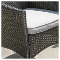 Malta Set Of 4 Wicker Patio Dining Chair With Cushions - Gray - Christopher Knight Home -Crosley shop GUEST b4548bc7 8969 46f1 a41f 832dd39fc39e