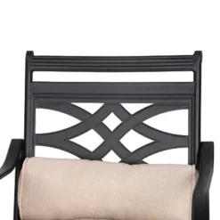 5pc Outdoor Set With Swivel Stools With Cushions & Square Metal Table - Beige - Captiva Designs -Crosley shop GUEST b4b7fa29 8370 494b a912 1d949e26e706