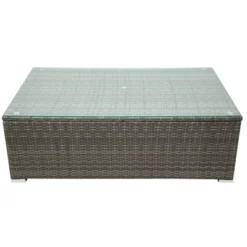 7pc Wicker Patio Seating Set With Storage Box - Gray - GODEER -Crosley shop GUEST b4e13b1d 7e60 4938 8bbd 509a255cc721