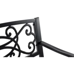 Gardenised Steel Outdoor Patio Garden Park Seating Bench With Cast Iron Scrollwork Backrest, Front Porch Yard Bench Lawn Decor 12 Gardenised Steel Outdoor Patio Garden Park Seating Bench With Cast Iron Scrollwork Backrest, Front Porch Yard Bench Lawn Decor -Crosley shop GUEST b53998e0 1359 4f0e ac5c a3dc5c85f1b3