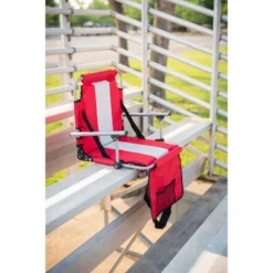 Stansport Folding Stadium Seat With Arms Red/Tan -Crosley shop GUEST b5c45a5e 32dd 4423 8adf 728e4424be52