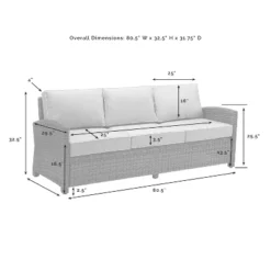 Bradenton 3pc Outdoor Wicker Sofa & 2 Ottoman Set - Gray/Gray - Crosley -Crosley shop GUEST b5cffee9 728b 4e61 8f09 3a4812b49f86