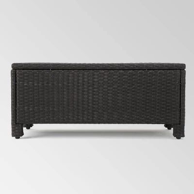 Puerta 5pc Wicker Sofa Chat Set - Dark Brown/Beige - Christopher Knight Home 5 Puerta 5pc Wicker Sofa Chat Set - Dark Brown/Beige - Christopher Knight Home - Image 5