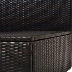 4pc Wicker Half-Moon Patio Set With Cushions - Brown/Beige - GODEER -Crosley shop GUEST b7d61b50 a9e5 4294 b600 c55dd13542dc