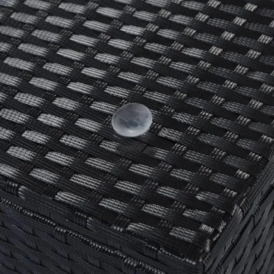 10pc Wicker Patio Sectional Seating Set With Cushion - Black/Beige - GODEER 8 10pc Wicker Patio Sectional Seating Set With Cushion - Black/Beige - GODEER - Image 8