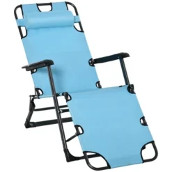 Outsunny 2-in-1 Folding Patio Lounge Chair W/ Pillow, Outdoor Portable Sun Lounger Reclining To 120°/180°, Oxford Fabric 26 Outsunny 2-in-1 Folding Patio Lounge Chair W/ Pillow, Outdoor Portable Sun Lounger Reclining To 120°/180°, Oxford Fabric -Crosley shop GUEST b832bf06 ac7d 4caa 80d9 95a1c6105534