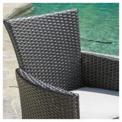 Malta Set Of 4 Wicker Patio Dining Chair With Cushions - Gray - Christopher Knight Home -Crosley shop GUEST b944ba72 311f 4e86 b732 a544fe3737a5