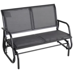 Outsunny 2-Person Outdoor Glider Bench Patio Double Swing Rocking Chair Loveseat W/Power Coated Steel Frame For Backyard Garden Porch -Crosley shop GUEST bbb4f94a b2c0 4b3b a3f4 7011ddcb2293