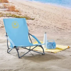 Maui And Sons Comfort Sling Back Bag Beach Camping Picnic Chair Lite Blue