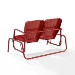 Ridgeland Outdoor Metal Loveseat Glider - Red - Crosley -Crosley shop GUEST bd9d0120 173d 467a a0f3 eba58ea07099