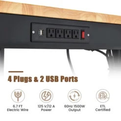Costway 48" Adjustable Work Bench Heavy-Duty Steel Frame Worktable With Power Outlets 13 Costway 48" Adjustable Work Bench Heavy-Duty Steel Frame Worktable With Power Outlets -Crosley shop GUEST bdd92a8e e593 492b 8536 4d3cf95d7afd