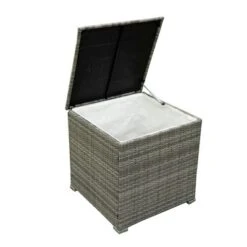 4pc Wicker Patio Seating Set With Cushions - Gray/Beige - GODEER -Crosley shop GUEST be3f7592 f0a2 4c74 b29e c1fe35167a75