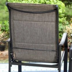 7pc Patio Dining Set With Rectangle Table With 2.6" Umbrella Hole & Sling Arm Chairs - Captiva Designs -Crosley shop GUEST be54fa6b daa8 4e46 b99a 364507cedbbf