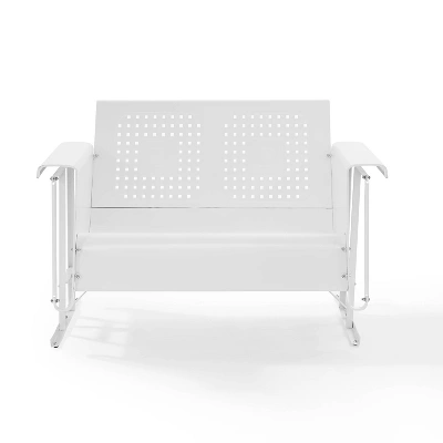 Bates Outdoor Loveseat Glider - White - Crosley 5 Bates Outdoor Loveseat Glider - White - Crosley - Image 5