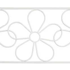 36" X 45" Daisy Metal Garden Bench White - Alpine Corporation -Crosley shop GUEST be9c1aa8 a981 4ea5 8865 293305a83495