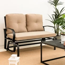 Tangkula 2-Person Outdoor Patio Glider Bench Swing Seat Bench W/ Seat & Back Cushions 12 Tangkula 2-Person Outdoor Patio Glider Bench Swing Seat Bench W/ Seat & Back Cushions -Crosley shop GUEST bebe469a cf8d 4cdb 883f d1d63de90c2b