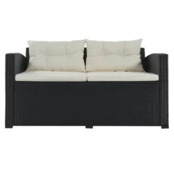 9pc Wicker Patio Sectional Seating Set With Cushions - Black/Beige - GODEER 27 9pc Wicker Patio Sectional Seating Set With Cushions - Black/Beige - GODEER -Crosley shop GUEST bfd65b5d 3dfb 4c8e baeb 9eea72585da7