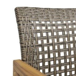 Christopher Knight Home Maris Rustic 5 Piece Outdoor Acacia Wood Rattan Dining Set With Slatted Table, Mocha/Teak -Crosley shop GUEST c1077691 b6de 49f4 88b0 6cae2f7aa08a