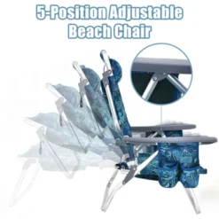 Costway 4PCS Folding Backpack Beach Chair Reclining Camping Chair W/ Storage Bag -Crosley shop GUEST c1a2b89d f819 4025 b738 fdc09a76c8b1