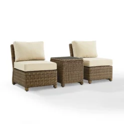 Bradenton 3pc Wicker Armless Chairs With Side Table - Crosley 34 Bradenton 3pc Wicker Armless Chairs With Side Table - Crosley -Crosley shop GUEST c441017f 73bf 451c 83f8 108078b7fc48