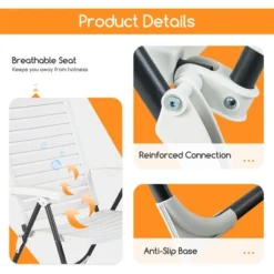 Costway Patio PP Folding Chair Adjustable Reclining 7-Level All-Weather Portable Outdoor -Crosley shop GUEST c5fdb0f5 9fff 488b 8d8f bd4099f771a1