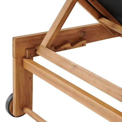 Sunapee Acacia Wood Outdoor Lounge Chair With Mesh Seating - Natural - Alaterre Furniture 6 Sunapee Acacia Wood Outdoor Lounge Chair With Mesh Seating - Natural - Alaterre Furniture - Image 6