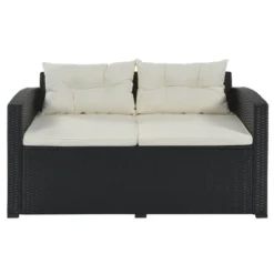 9pc Wicker Patio Sectional Seating Set With Cushions - Black/Beige - GODEER 28 9pc Wicker Patio Sectional Seating Set With Cushions - Black/Beige - GODEER -Crosley shop GUEST c752c3f5 90ea 4fd5 a1a4 518ebdfa4270