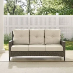 Rockport Outdoor Wicker High Back Sofa - Oatmeal/Light Brown - Crosley 11 Rockport Outdoor Wicker High Back Sofa - Oatmeal/Light Brown - Crosley -Crosley shop GUEST c7eedbe2 f617 4cdb a30a 2c7e5796d539