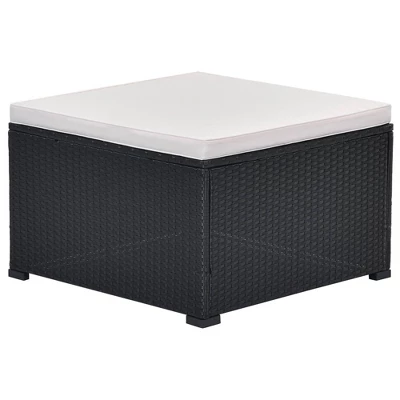 5pc Wicker Patio Conversation Set With Cushions - Black/Beige - GODEER 10 5pc Wicker Patio Conversation Set With Cushions - Black/Beige - GODEER - Image 10