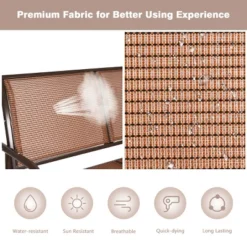 Costway Patio Swing Glider Bench Loveseat Rocking Chair Backyard Poolside -Crosley shop GUEST c85268b7 fa88 4547 b922 b592d763507a