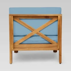 Brava 5pc Acacia Sectional Sofa Set - Teak/Blue - Christopher Knight Home 7 Brava 5pc Acacia Sectional Sofa Set - Teak/Blue - Christopher Knight Home -Crosley shop GUEST c9496fc0 1bc1 46aa b305 6191d217a6bf