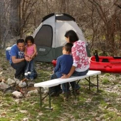 Folding Bench White Granite - Lifetime -Crosley shop GUEST c985dd8e 0ba3 4dec aa5a d3ee521b1ab2