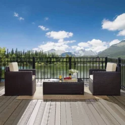 Palm Harbor 3pc Outdoor Wicker Seating Set - Sand - Crosley -Crosley shop GUEST cbd8f171 ad7a 4c0d 9a61 1ae7fd1747cf