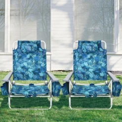 Costway 4PCS Folding Backpack Beach Chair Reclining Camping Chair W/ Storage Bag -Crosley shop GUEST cc8a1fea 9cf4 43df b7fa 38b653c8a664