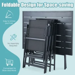 Costway 5 PCS Patio Dining Furniture Set Armchairs Folding Table No Assembly -Crosley shop GUEST ccf37cc8 756a 4552 bf55 c94108dce836