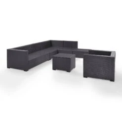 Biscayne 6pc Outdoor Wicker Sectional Set - Mist - Crosley -Crosley shop GUEST ccf782ea 1727 4a5a a875 4554b588905d
