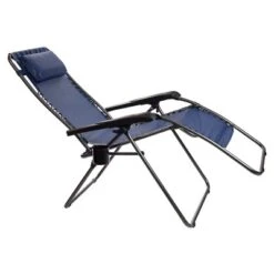 Timber Ridge FC-630-68080 Zero Gravity Locking Outdoor Patio Sun Lounger Recliner Lounge Chair With Cupholder, Blue -Crosley shop GUEST cfa020e8 059c 4e97 9188 904768cff592