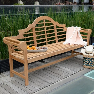 Lutyens 5ft Teak Bench - Natural - Cambridge Casual 2 Lutyens 5ft Teak Bench - Natural - Cambridge Casual - Image 2