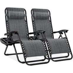 Best Choice Products Set Of 2 Zero Gravity Lounge Chair Recliners For Patio, Pool W/ Cup Holder Tray -Crosley shop GUEST d4295339 22c8 48c4 9845 e6d3d1f74a59