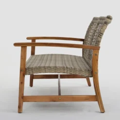 Hampton Wicker Loveseat - Natural/Gray - Christopher Knight Home -Crosley shop GUEST d4a90277 9791 403f a21d 1e683a1685a0