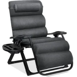 Best Choice Products Oversized Zero Gravity Chair, Folding Recliner W/ Removable Cushion, Side Tray -Crosley shop GUEST d568253d 431c 402f 9cc0 0090bcd83643