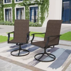 7pc Patio Dining Set With 360 Swivel Chairs & Rectangle Plastic Tabletop - Captiva Designs -Crosley shop GUEST d5af923f c35f 48d6 98bc 6843cd5095c7