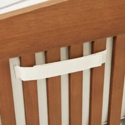 Stamford Eucalyptus Wood Outdoor Bench With Cushions - Natural - Alaterre Furniture -Crosley shop GUEST d6cbdf41 ffee 457d 9ef7 3057bf083ba3